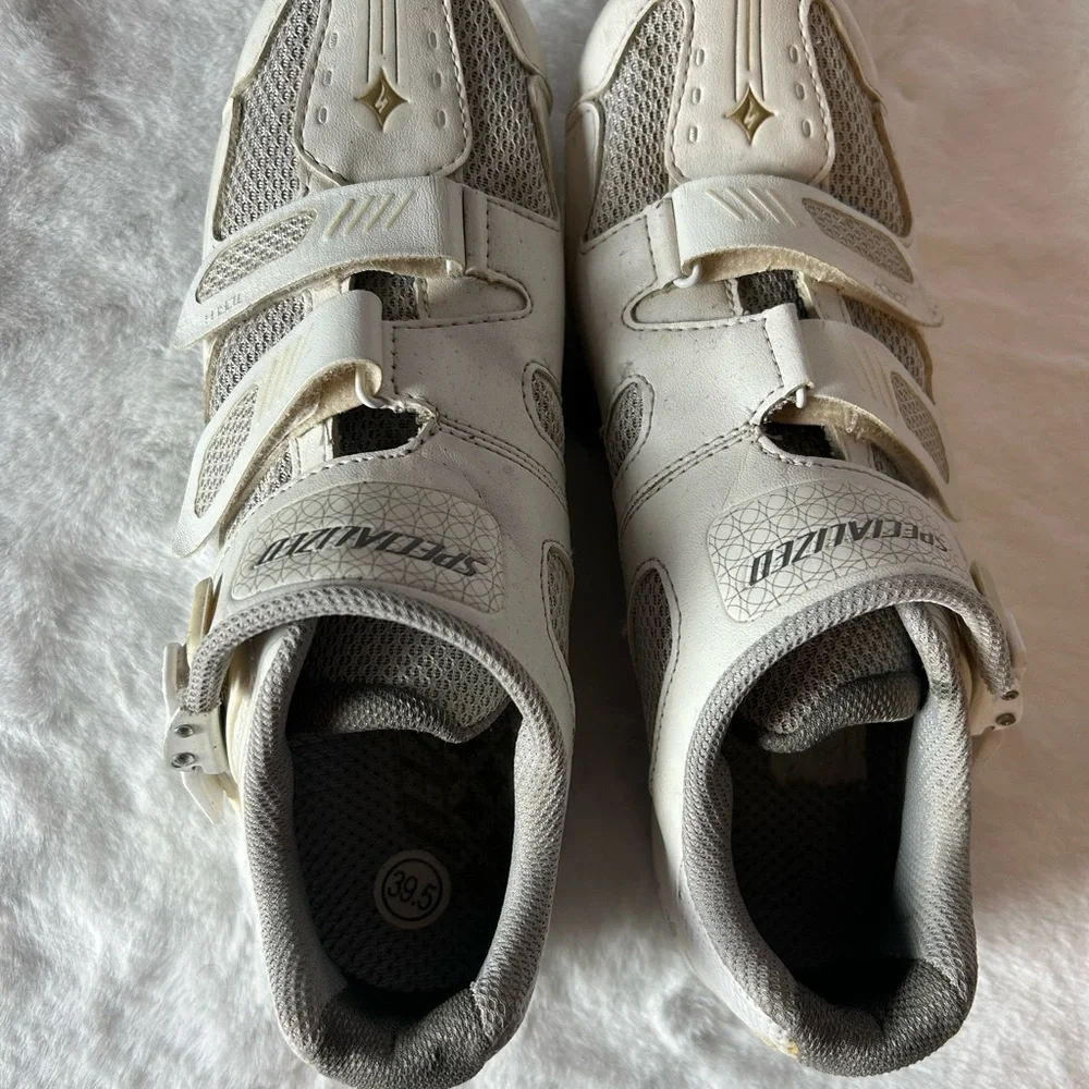 Specialized Torch Road Cycling Shoes Women 39.5 White Strap Lightweight